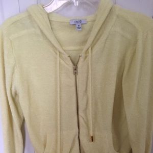 Cache Pale yellow stretch Terry Hoodie - Size M